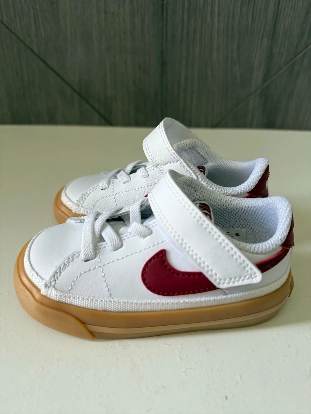 Nike Court Legacy Kids Sneakers with Red Swoosh